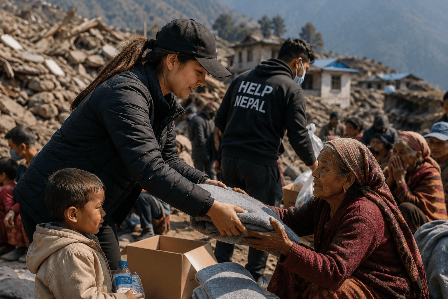 Helping people in Nepal